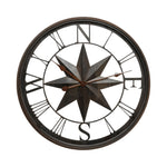 Rose of the Winds Metal Clock by Batela