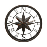 Rose of the Winds Metal Clock by Batela