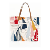 Cotton Canvas Tote Bag - Sailboats