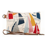 Cotton Canvas Clutch Bag - Sailboats