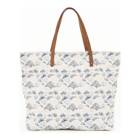 Blue Star Canvas Tote with Tied Rope Handles – Plaid Pear Designs