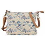 Cotton Canvas shoulder Bag - Blue Shells