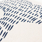 Cushion - Blue Whale Tail on White Design by Batela