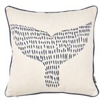Cushion - Blue Whale Tail on White Design by Batela