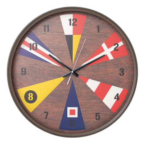 Wall Clock - Large Nautical Wood Face by Batela