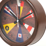 Desk Clock - Nautical Wooden Face by Batela