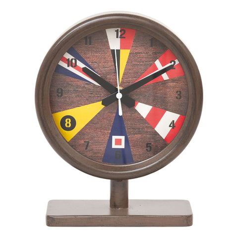 Desk Clock - Nautical Wooden Face by Batela