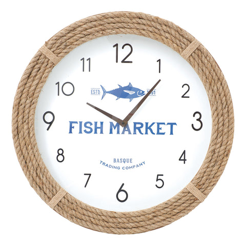 Large Wall Clock - Fish Market by Batela