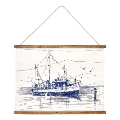 Canvas Wall Hanging - Batela Fishing Boat by Batela