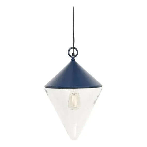 Blue Conical Buoy-Shaped Hanging Light (Large) by Batela