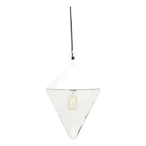 White Conical Buoy-Shaped Hanging Light (Large) by Batela