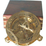 Sundial in Brass with Wooden Presentation Box by Batela
