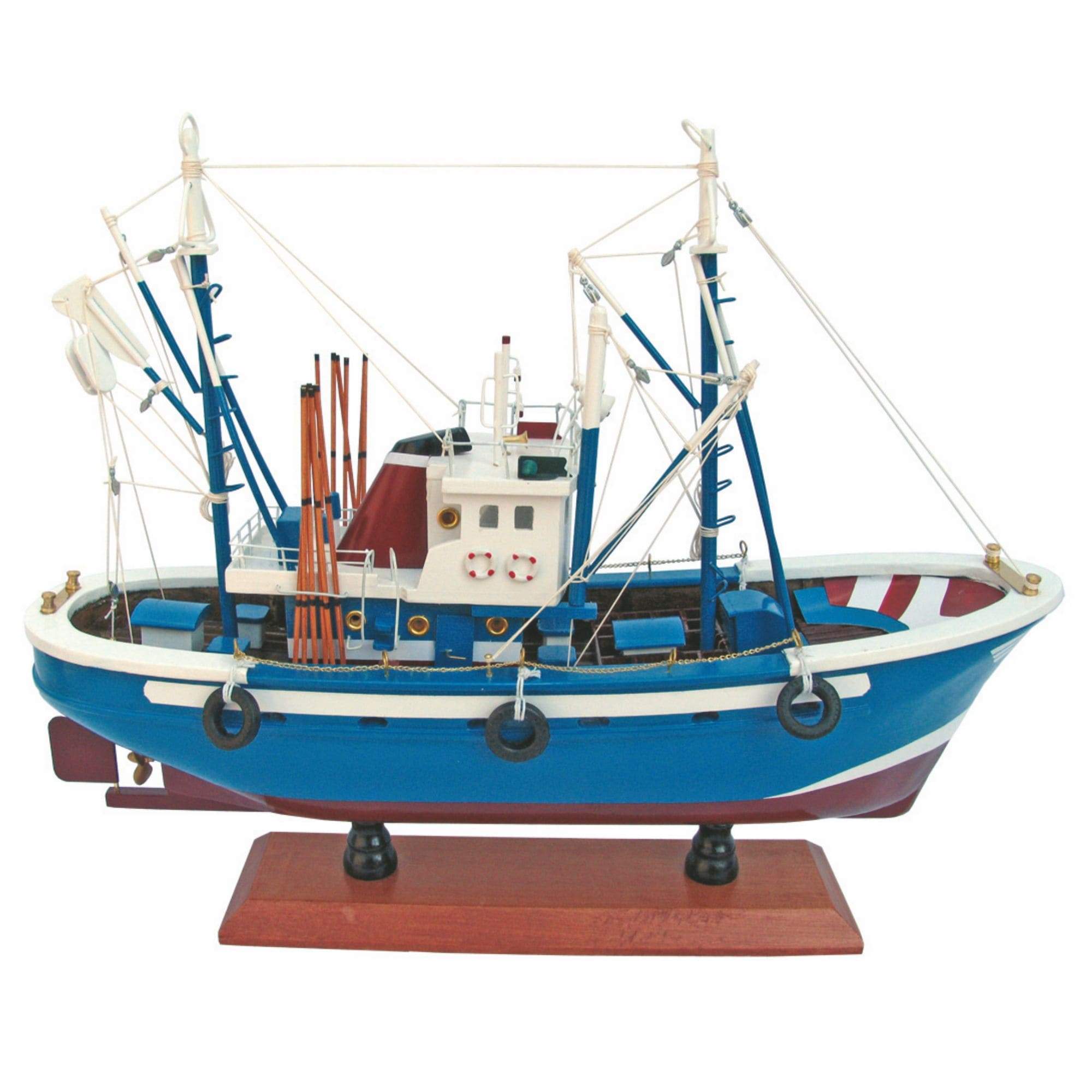 Large Tuna Fishing Boat in Blue - Model Boat