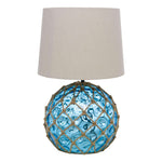 Blue Glass Buoy Table Lamp by Batela
