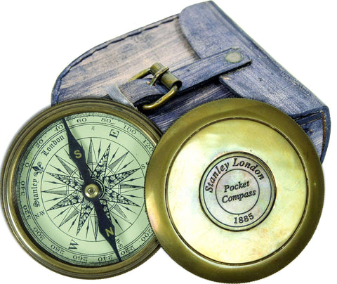 Compass with Leather Case by Batela