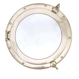 Brass Porthole Mirror, Medium by Batela