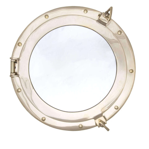 Brass Porthole Mirror, Medium by Batela